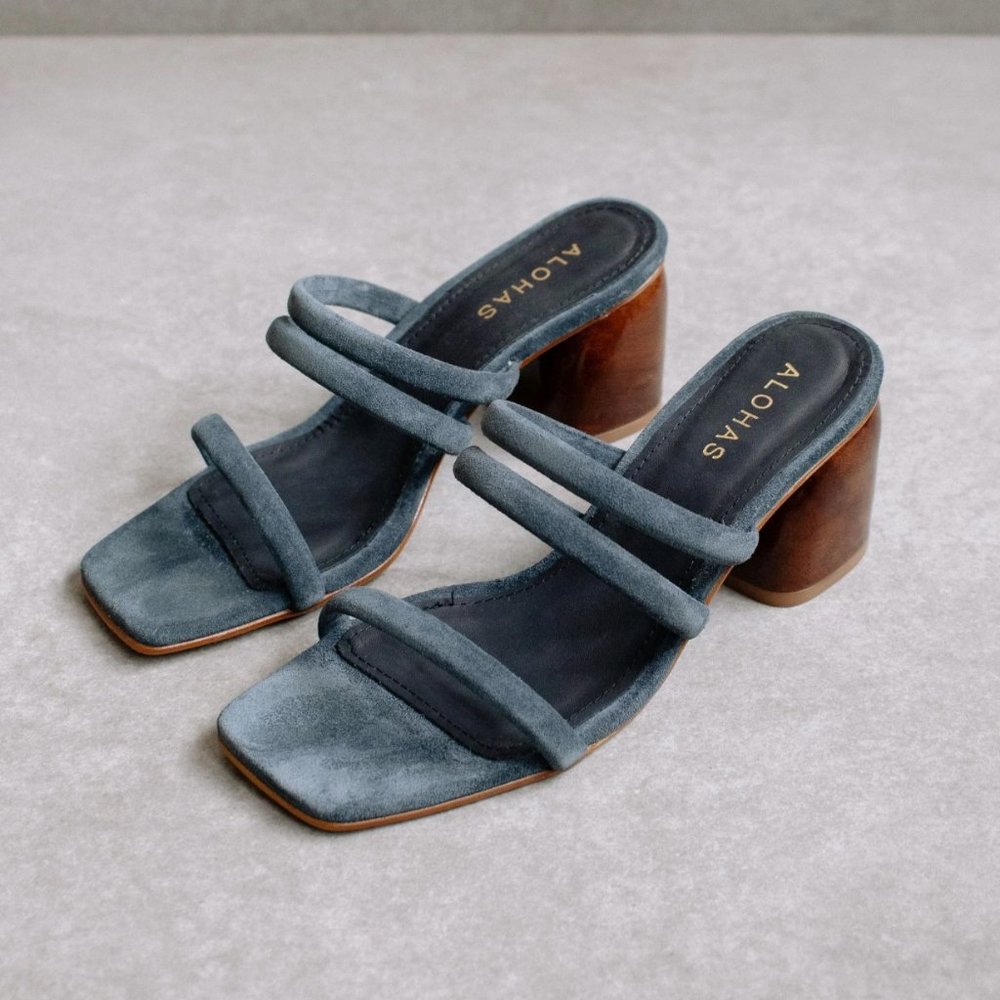 Alohas Indiana Gray Leather Sandals